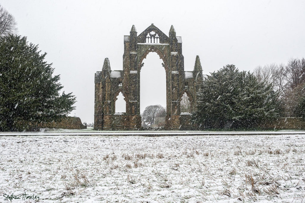 Snow Showers at Gisborough Priory